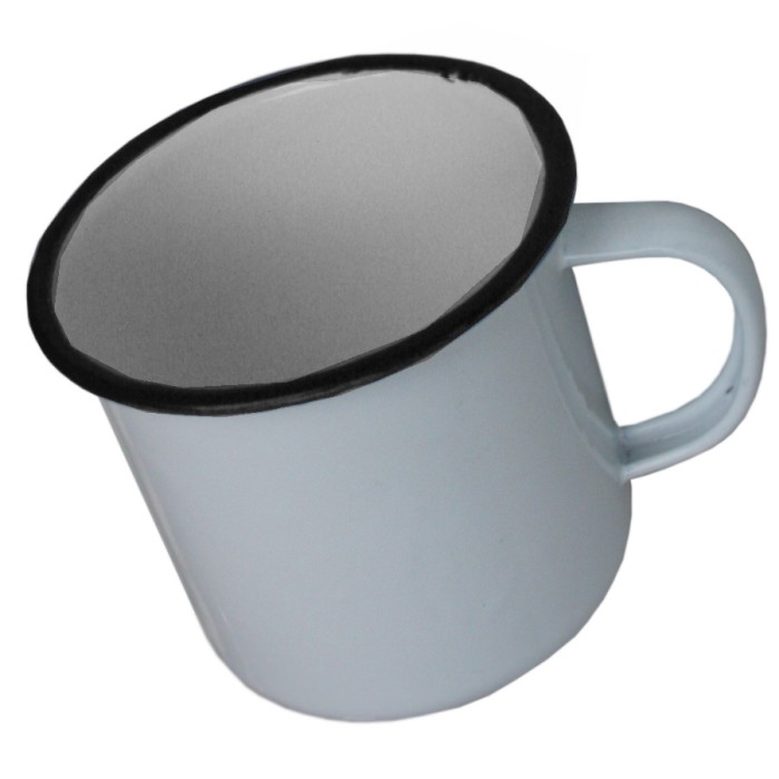 MFH, Emaille Tasse mit Henkel, Spülmaschinenfest